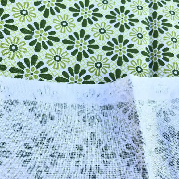 Fabric Green Geometric Floral 1/2 Yard Cotton Richloom Joanns Lightweight - Picture 6 of 8